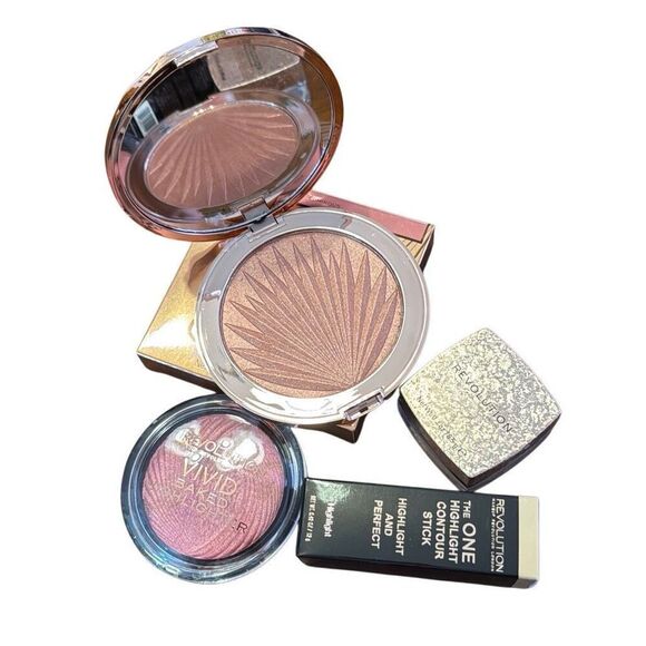 Revolution Other - Revolution Ultra Glow Highlighter + Vivid + Stick + Jelly Pinks Tan